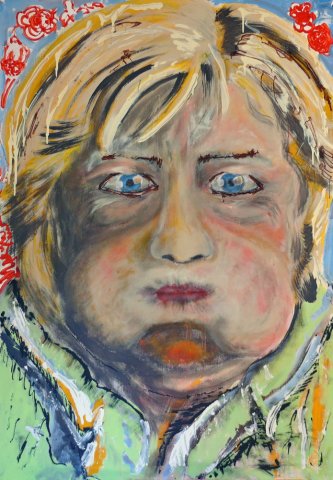 2013 martin franke, Backen voll, 150 x 100 cm, 2013